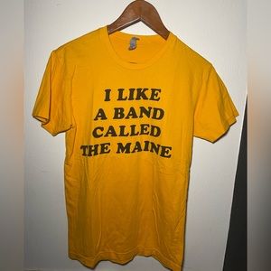 I Like A Band Called The Maine Short Sleeve Tee T Shirt Yellow Size Small